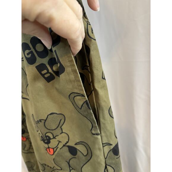 Lazy Oaf Womens Jumpsuit Size 8 Dogs Olive Green Streetwear - Picture 2 of 8